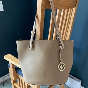 Tan Michael Kors handbag